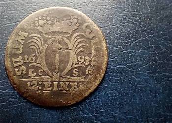 Stare monety 1/12 talara 1693 Niemcy srebro