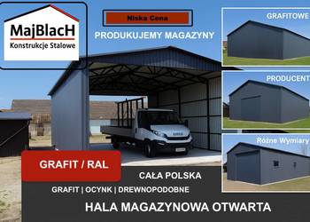 Garaż Blaszany GRAFIT - kolory RAL | Blaszak | Zadaszenie – Maj-BlacH