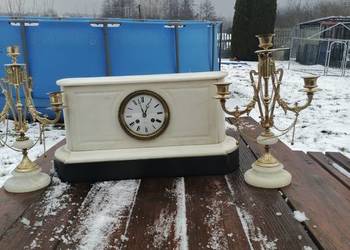 zegar kominkowy ze swiecznikami