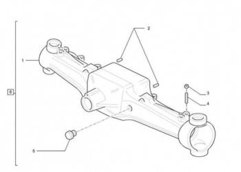 New Holland T6010 Most naped przedni 87745936