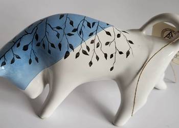 Byk Figurka  Byczek  ceramiczny ręcznie malowany