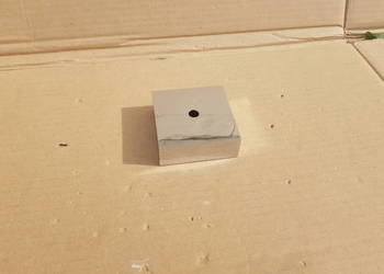 Podsufitka do lamp maskownica rozeta puszka 80x80mm ODLEW chrom otwór 10mm