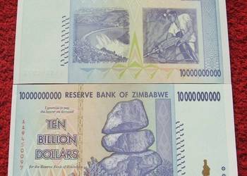 ZIMBABWE 10 BILIONÓW DOLARÓW Kolekcjonerski Banknot UNC