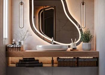 Lustro LAGOON DREAM LED — lustro o nieregularnym, organicznym kształcie