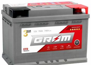 akumulator 70Ah 740A GROM EFB START&STOP  Prawy Plus DTR