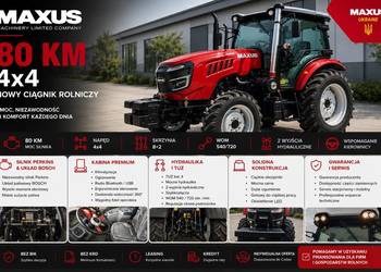 MAXUS TRACTOR 80 KM 4x4 CAB – PERKINS | BOSCH | KLIMATYZACJA