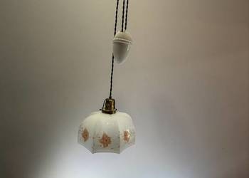Lampa wisząca kuchenna z przeciwwagą porcelanową zwis żarówka E27