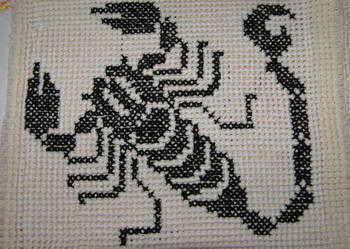 Znak zodiaku,znaki zodiaku,haft krzyżykowy,hafty SKORPION