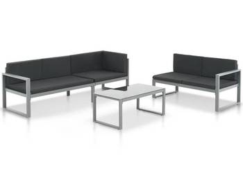 vidaXL 3-częściowy zestaw wypoczynkowy do ogrodu, aluminium(SKU:44448)