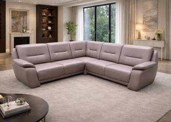 ELASTOFORM Narożnik skórzany PREMIUM Royal Taupe Cały w skórze Niemiecka ja