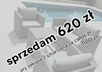 Elegancki zestaw mebli ogrodowych - Idealny na taras, balkon i przy basenie