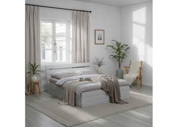 Łóżko tapczan drewniany SANTI z pojemnikiem