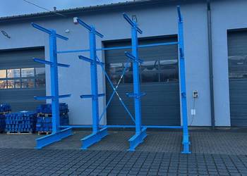 Regały wspornikowe dwustronne magazynowe do profili drewna dłużyc H400cm