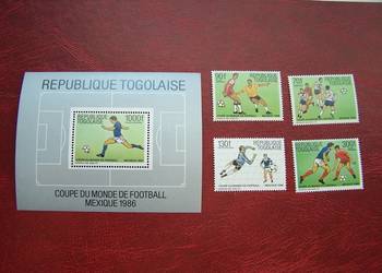Togo 1986 MNH Mi. 1957/60 A Sport Piłka nożna MŚ. Mexico 86