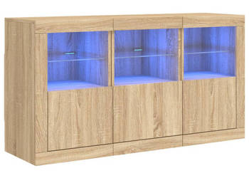 Szafka z oświetleniem LED dąb sonoma 123x37x67 cm WM-3209060