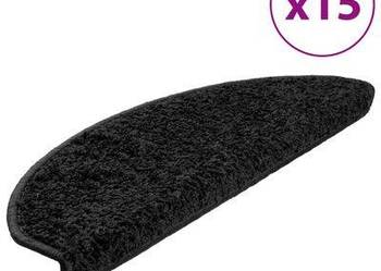 vidaXL Nakładki na schody, 15 szt., czarne, 65x21x4 cm(sku133901)