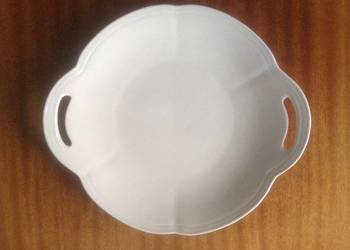 TUŁOWICE-porcelitowa patera z uchwytami lata 70.