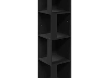 Szafka narożna czarna 33x33x132 cm materiał drewnopochodny WM-809036