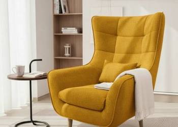 Fotel Tapicerowany Lord Kurkumowy, Dostawa 0zł!