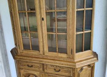 Stara dębowa witryna komoda