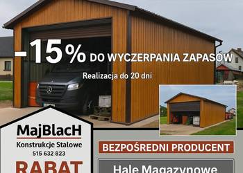 - 15% - Wiata ZŁOTY DĄB /Hala Garaż / RAL | Montaż Gratis – Maj-Blach