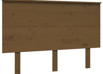 Wezgłowie łóżka miodowy brąz 124x6x825 cm drewno sosnowe WM-819163