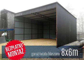 Garaż Blaszany , Zadaszona Wiata , Duża Hala - GrzywStal A41v3
