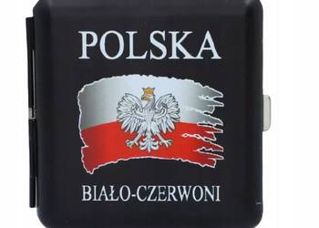 Papierośnica Patriotyczna Czarna Z Flagą I Orłem Gentelo
