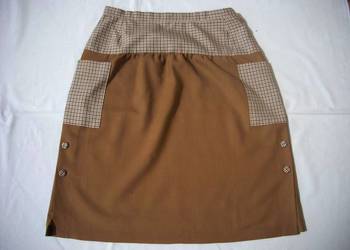 Karmelowa spódnica vintage bojówka 40 L 42