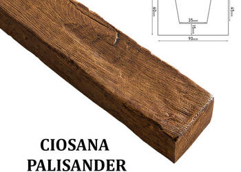 Belka Rustykalna Ciosana 9x6 cm Palisander