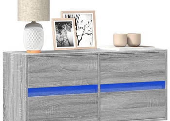 Ścienna szafka TV z LED szary dąb sonoma 100x31x45 cm WM-852297
