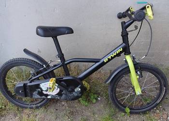 Rower dziecięcy ATTABO KNACK 14" Btwin Dark Hero 500 Czarny