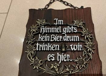 Stary Szyld Dekoracyjny Drewniany Reklama Barowa, Niemcy