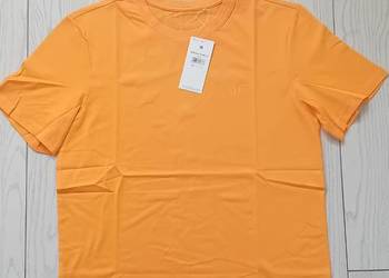 Nowy! Oryginalny 4F T-shirt M pomarańczowy z małym pomarańczowym logo