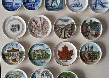 Zestaw kolekcjonerskich talerzyków dekoracyjnych – vintage Niemcy / PRL (30
