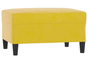 Podnóżek żółty 70x55x41 cm aksamit WM-349323