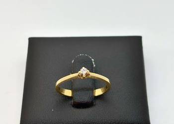 Złoty pierścionek pr 585 1,65g (Rozmiar 12) z diamentem