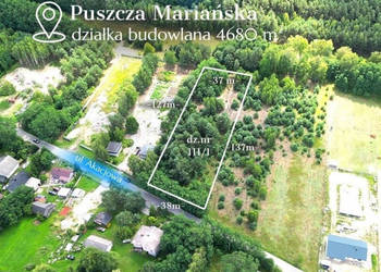 Działka budowlana 4680m2, Puszcza Mariańska