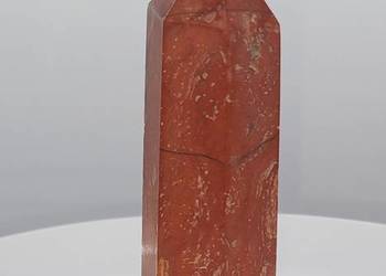Piękny naturalny kryształ Jaspis wężowy obelisk stożek stojący 75mm #45