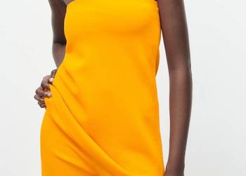ZARA DZIANINOWY TOP Z PROSTYM DEKOLTEM BLUZKA 36 S