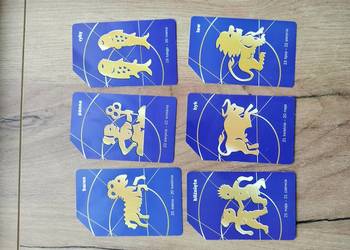 Karty telefoniczne lata 90+. Zestaw nr 4 znaki zodiaku