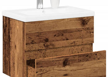 Szafka z umywalką stare drewno 61x395x49 cm WM-3328921