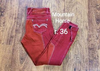 Bryczesy jeździeckie - rozmiar 36 - jeansowe pełny lej, Mountain Horse