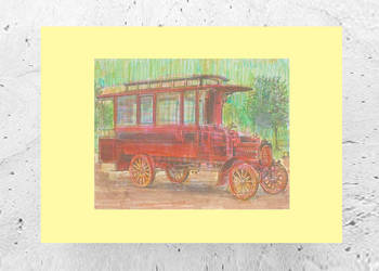 obrazek z automobilem, retro auto plakat A4, vintage samochód obrazek 21x30