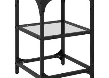 Stolik kawowy z przezroczystym szklanym blatem 30x30x45 cm WM-845998