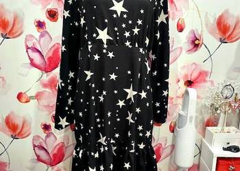 boohoo sukienka modny wzór gwiazdy gwiazdki roz.38/40