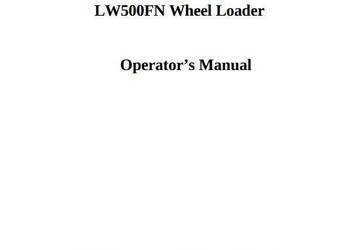 XCMG LW500FN instrukcja obsługi PL DTR