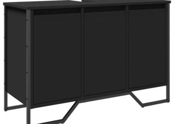 Szafka pod umywalkę czarna 91x35x60 cm WM-848659