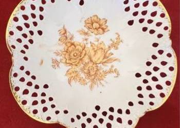 Unikatowa  porcelanowa paterka. Syg. Murmann Bavaria.  Z ażurem.