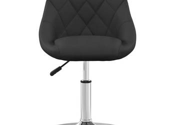Obrotowe krzesła stołowe 4 szt. czarne obite aksamitem WM-3088755